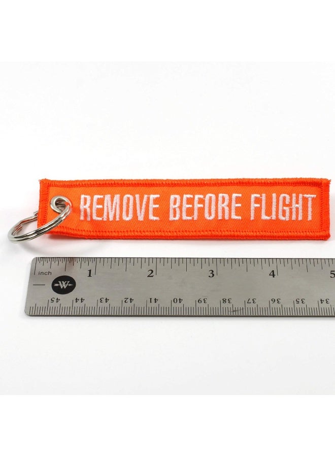 Rotary13B1 Remove Before Flight Keychain - NEON Orange/white - Image 5