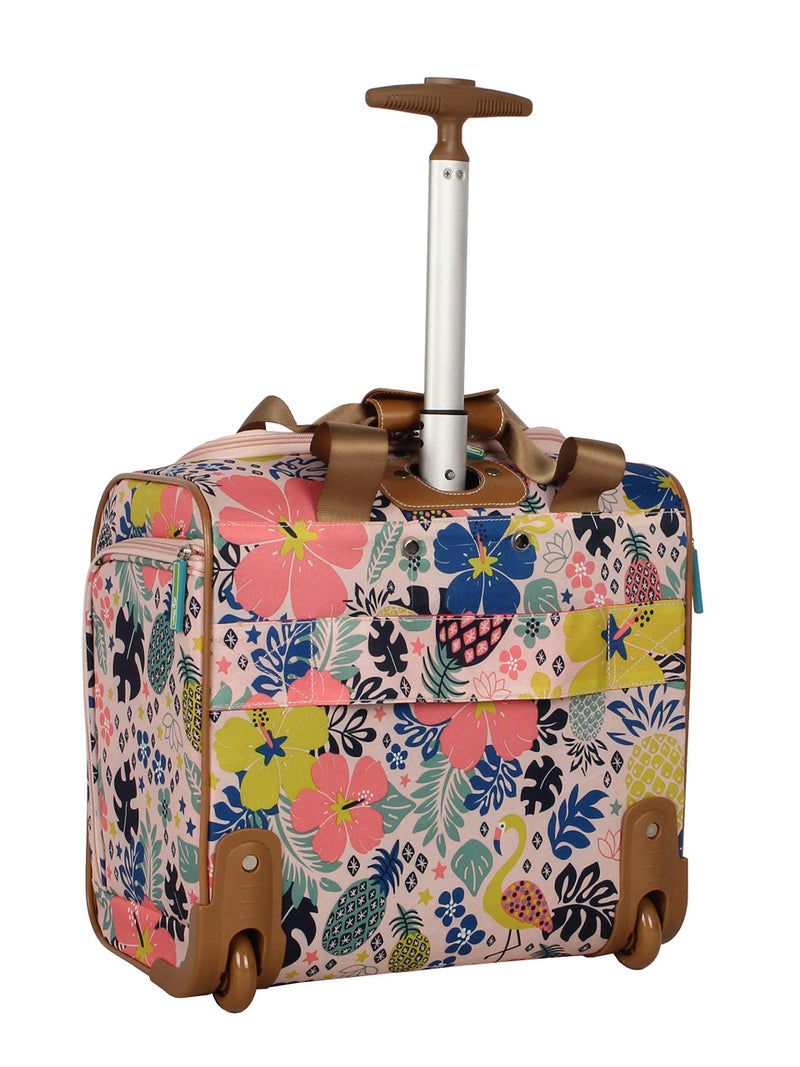 Lily Bloom Designer 15 Inch Carry On - Weekender Overnight Business Travel Luggage - Lightweight 2- Rolling Wheels Suitcase - Under Seat Rolling Bag for Women (Trop Pineapple) - Image 2