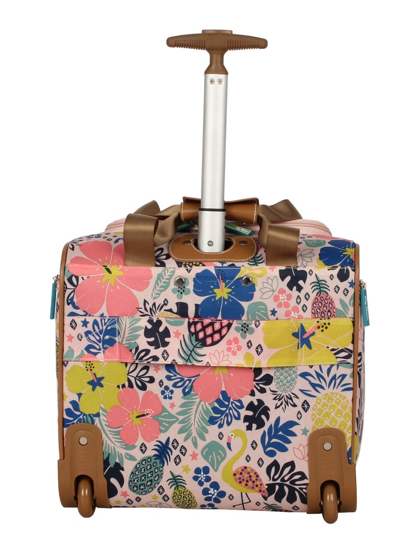Lily Bloom Designer 15 Inch Carry On - Weekender Overnight Business Travel Luggage - Lightweight 2- Rolling Wheels Suitcase - Under Seat Rolling Bag for Women (Trop Pineapple) - Image 4