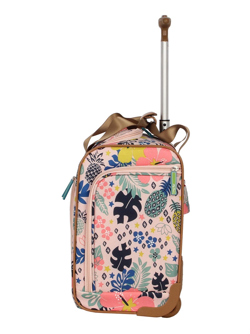 Lily Bloom Designer 15 Inch Carry On - Weekender Overnight Business Travel Luggage - Lightweight 2- Rolling Wheels Suitcase - Under Seat Rolling Bag for Women (Trop Pineapple) - Image 5