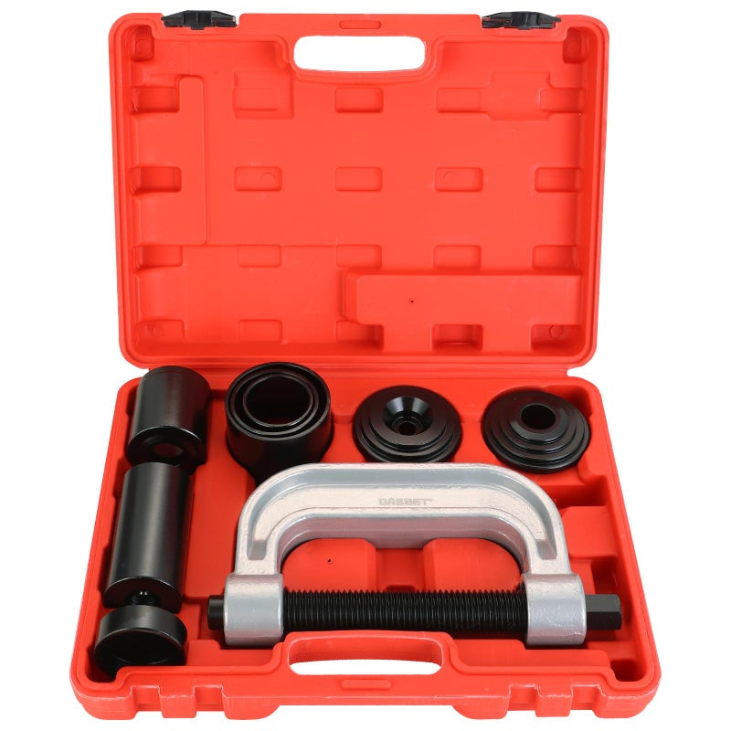 DASBET Ball Joint Removal Tool Kit Ball Joint Press U Joint Removal Kit Heavy Duty Ball Joint Press Fits Most 2WD and 4WD Cars Light Trucks 10PCS Ball Joint Service Tool Bushing Press Kit Red - Image 3