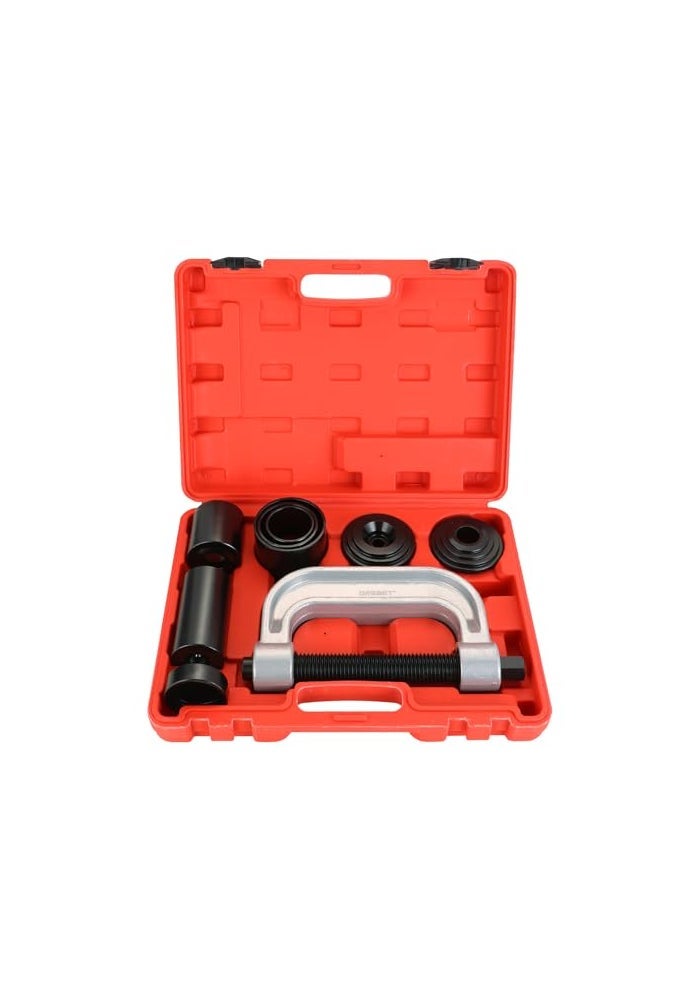 DASBET Ball Joint Removal Tool Kit Ball Joint Press U Joint Removal Kit Heavy Duty Ball Joint Press Fits Most 2WD and 4WD Cars Light Trucks 10PCS Ball Joint Service Tool Bushing Press Kit Red - Image 1