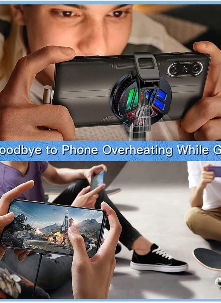 iSNUP - Mobile phone cooler for gaming, upgraded version, semi-conductive magnetic fan, 3-in-1 cooling function with heat sink, suitable for all smartphones, mobile water cooler for games and movies - Image 1