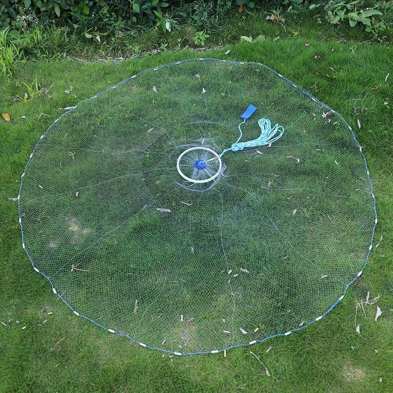 klarako Fishing Cast Net, Outdoor Nylon Hand Throw Fishing Cast Mesh Saltwater Monofilament Fishing Accessory Net - Image 4