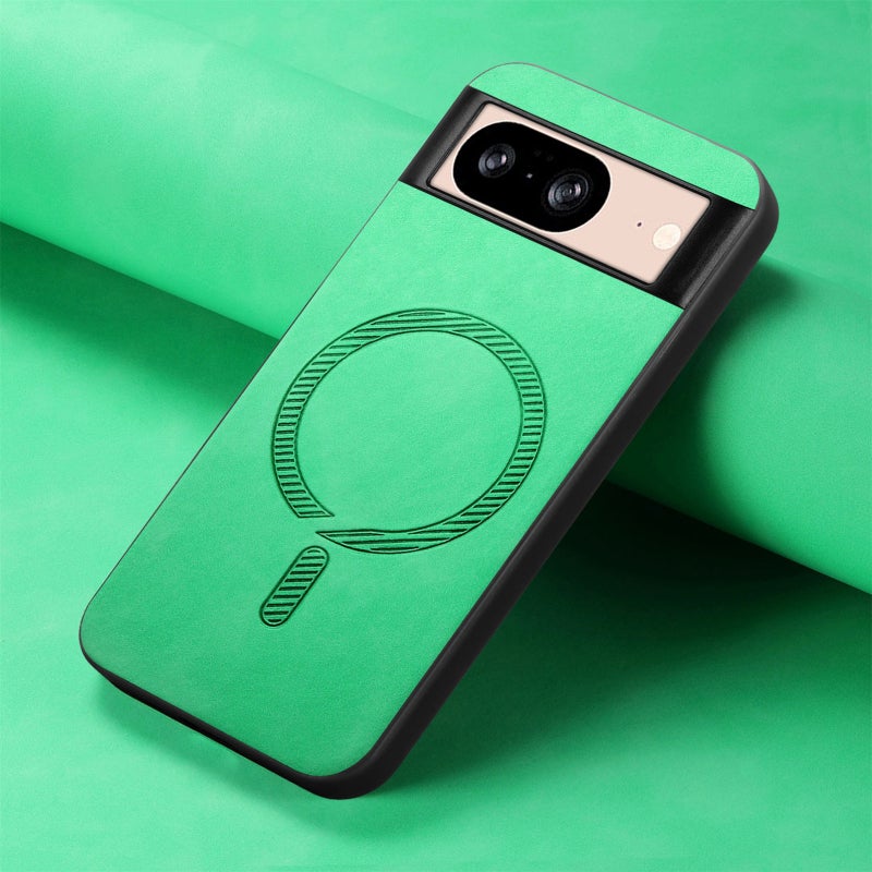 HuHa Case Cover For Google Pixel 9 / 9 Pro Retro Magsafe Magnetic PU Back Cover Phone Case(Green) - Image 2