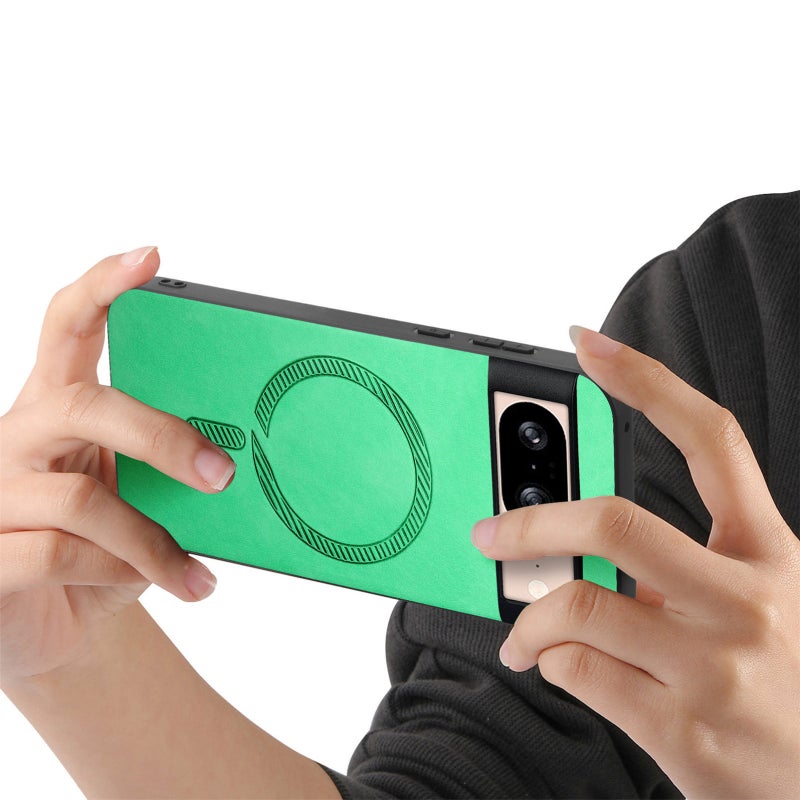 HuHa Case Cover For Google Pixel 9 / 9 Pro Retro Magsafe Magnetic PU Back Cover Phone Case(Green) - Image 4