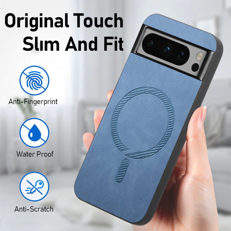HuHa Case Cover For Google Pixel 9 / 9 Pro Retro Magsafe Magnetic PU Back Cover Phone Case(Green) - Image 5