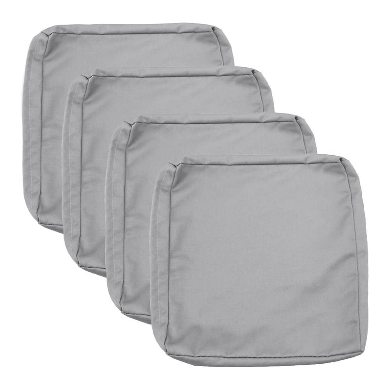 Sqodok Patio Cushion Covers 25x25 inch  Waterproof 4Pack Outdoor Cushion Covers Replacement Patio Cushion Seat Slipcovers for Patio Furniture  Sectional Sofa  Wicker Chair  Grey Heather - Image 2