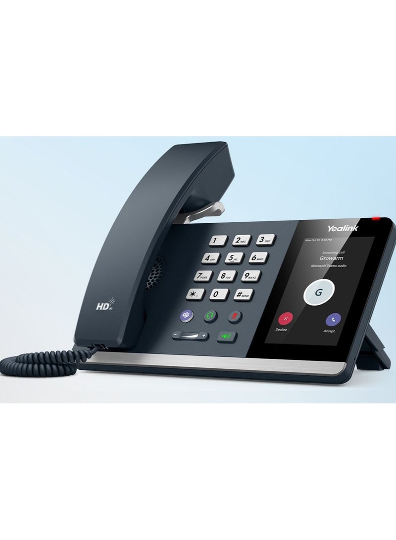 يالينك Yealink MP54 E2 Teams IP Phone – Android 13, Touch Screen, Built-in Wi-Fi & Bluetooth, HD Audio, Noise Proof, Microsoft Teams Certified, Hybrid Mode - Image 1