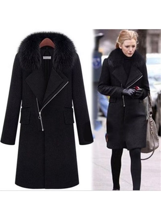 Barbora Winter Fur Cashmere Women's Coat - Image 2