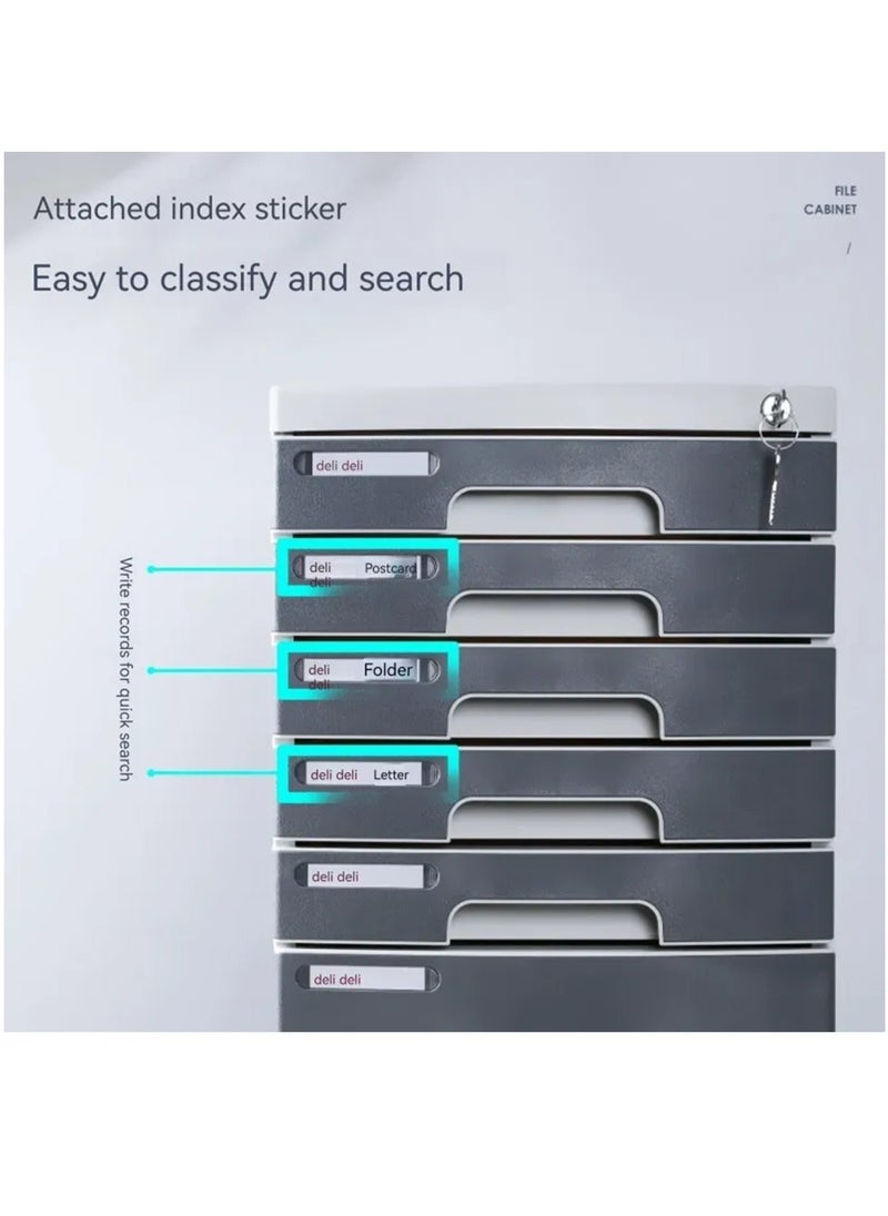 Deli 6-Storey Filing Cabinet with Lock  - Image 3