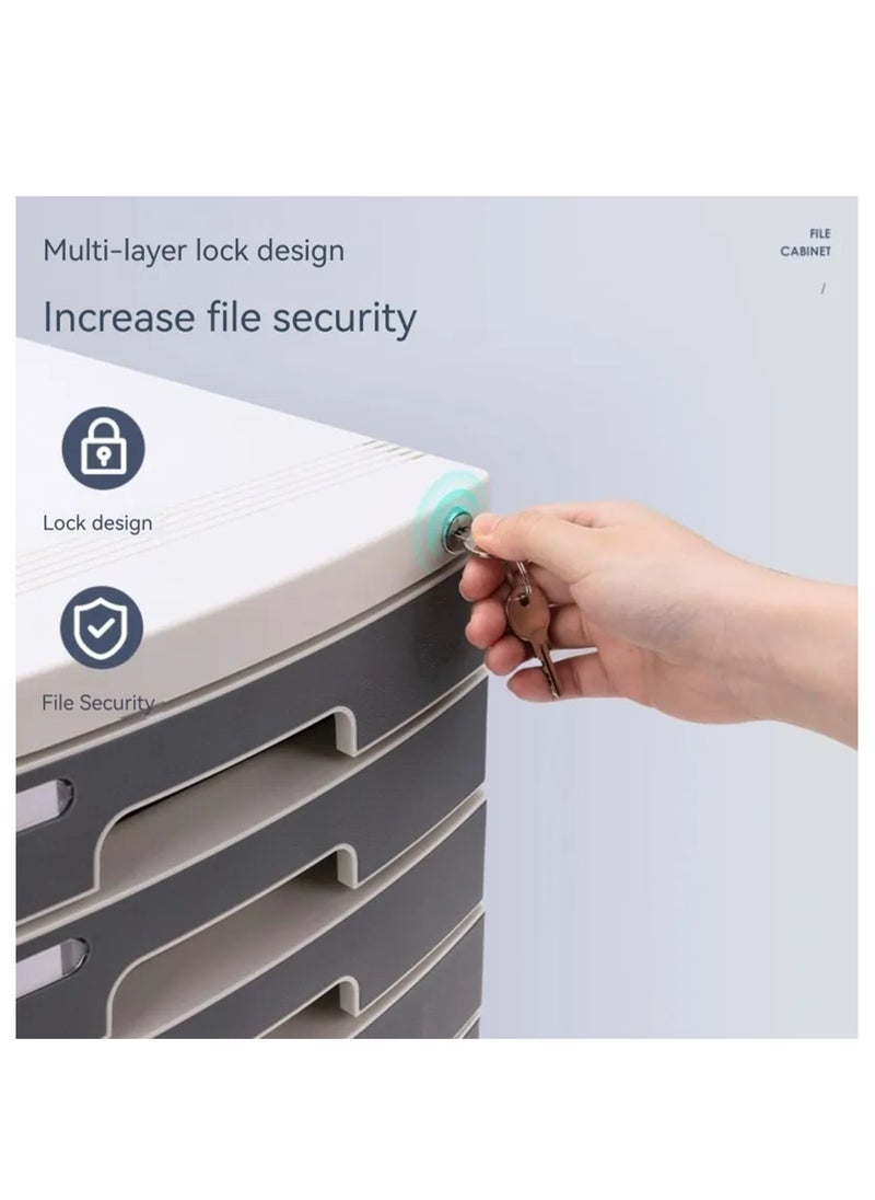 Deli 6-Storey Filing Cabinet with Lock  - Image 4