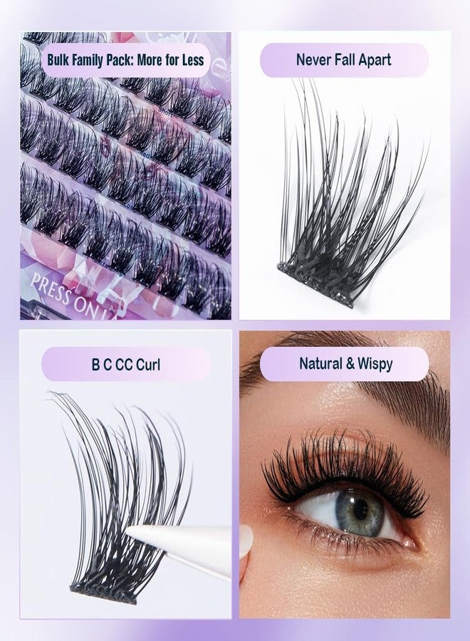 GOLLEE Self Adhesive Eyelashes, No Glue Needed Self Adhesive Lash Clusters, Reusable Pre-Glued Eyelashes No Remover No Residue for Beginners - Image 3