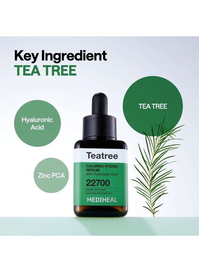 MEDIHEAL Tea Tree Calming Hydra Serum 40ml — Lightweight Hydrating Face Serum with Hyaluronic Acid, Tea Tree & Ceramide NP — For Sensitive, Oily & Dry Skin, 1.35 fl oz - Image 3
