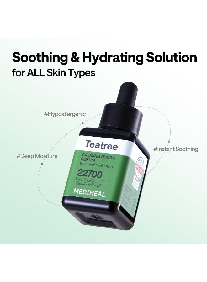 MEDIHEAL Tea Tree Calming Hydra Serum 40ml — Lightweight Hydrating Face Serum with Hyaluronic Acid, Tea Tree & Ceramide NP — For Sensitive, Oily & Dry Skin, 1.35 fl oz - Image 2