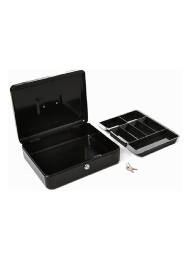 StarTech - High Quality Sturdy Flat Key Cash Box Black 1.7kg YFC-30 BLACK - Image 1