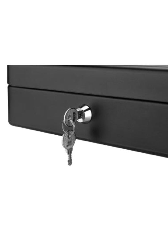 StarTech - High Quality Sturdy Flat Key Cash Box Black 1.7kg YFC-30 BLACK - Image 1