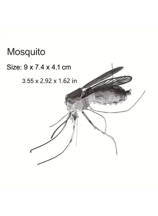 DIY 3D Metal Mosquito Model Puzzle Educational Craft Toy Halloween Christmas Gift - Image 3