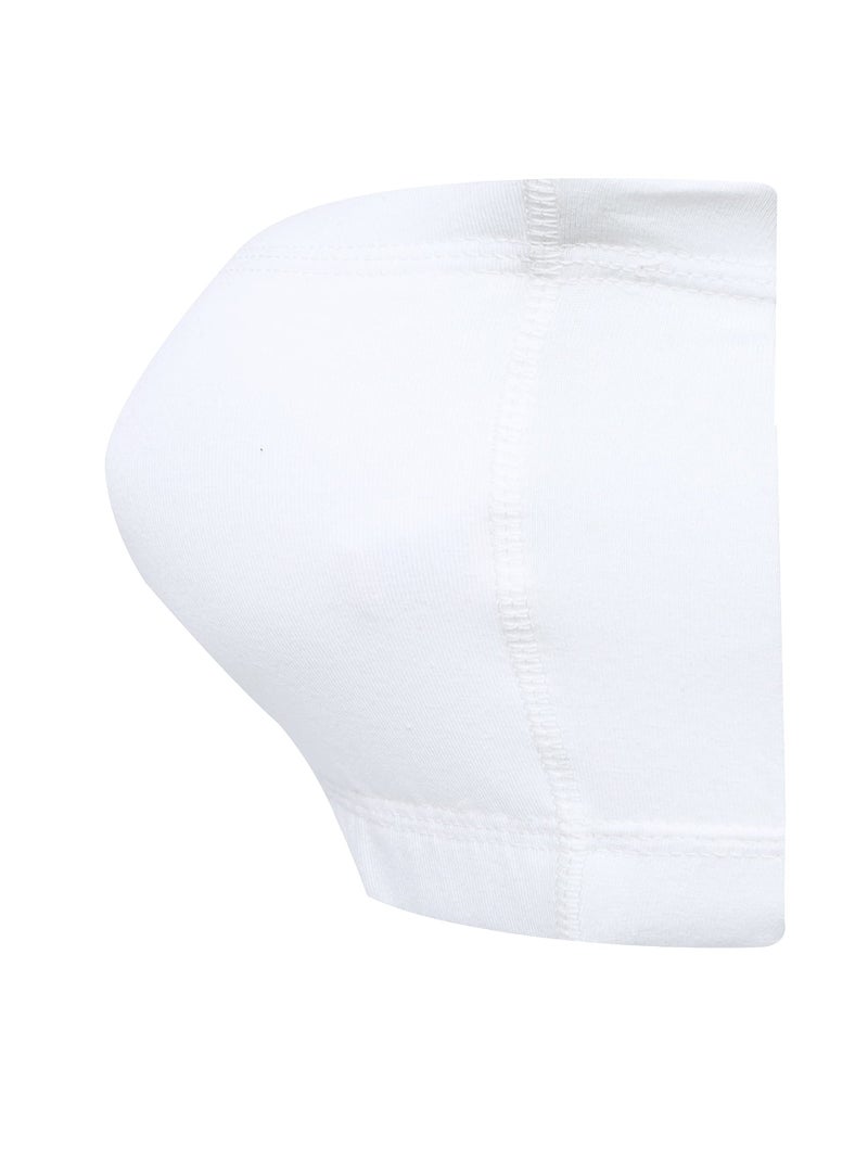 DChica Essentials Slip-on Strapless Bra for Teenagers, Girls Cotton Non-Wired Non-Padded Crop Top Bra Full Coverage Seamless Gym Stylish Training Bra for Kids(Pack of 1) White - Image 5