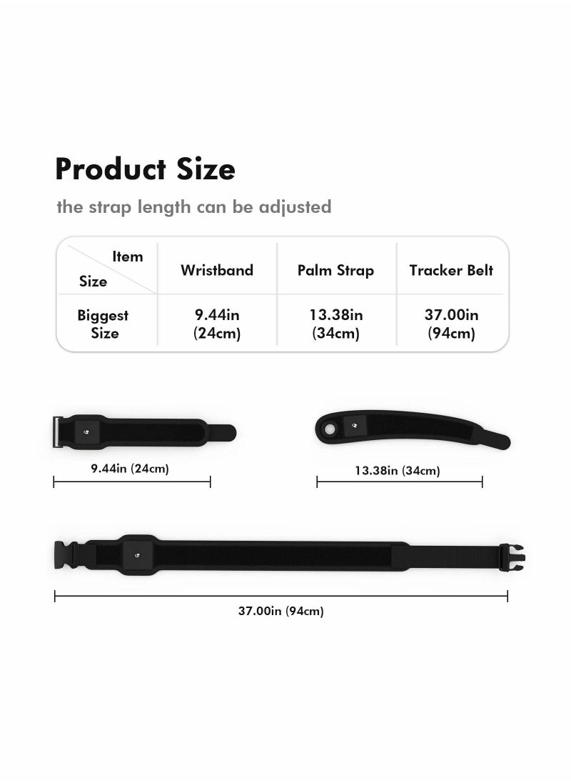 Tracker Straps Accessories, Adjustable Full Body Tracking VR Hand/Foot Straps for HTC Vive Tracker (1 Tracker Belt + 2 Palm Straps+2 Foot Straps) - Image 3
