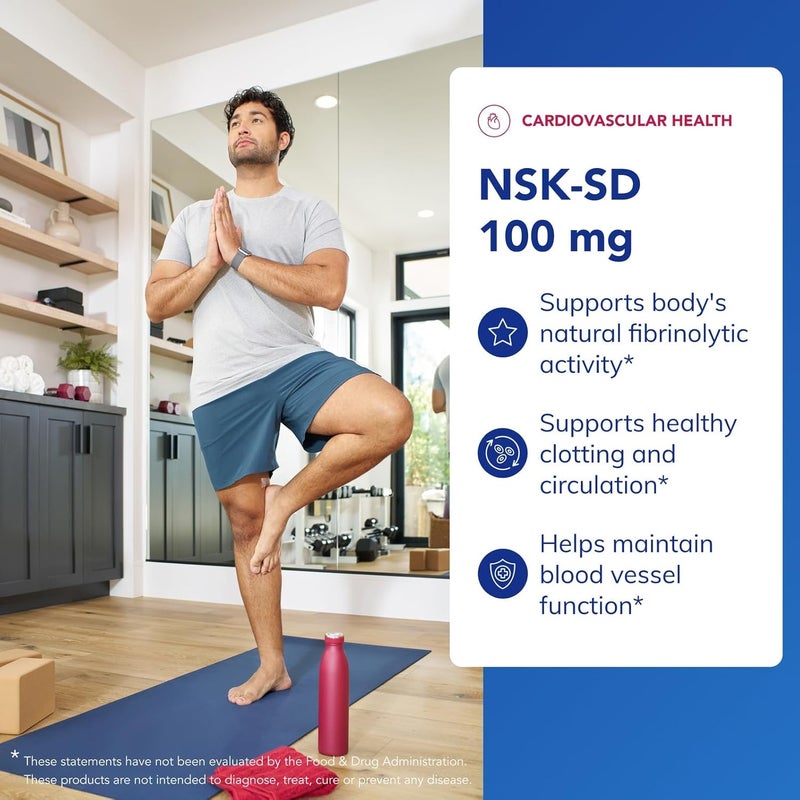 Pure Encapsulations NSK-SD Nattokinase 100 mg Dietary Supplement - 120 Capsules for Healthy Blood Flow and Circulation - Image 3