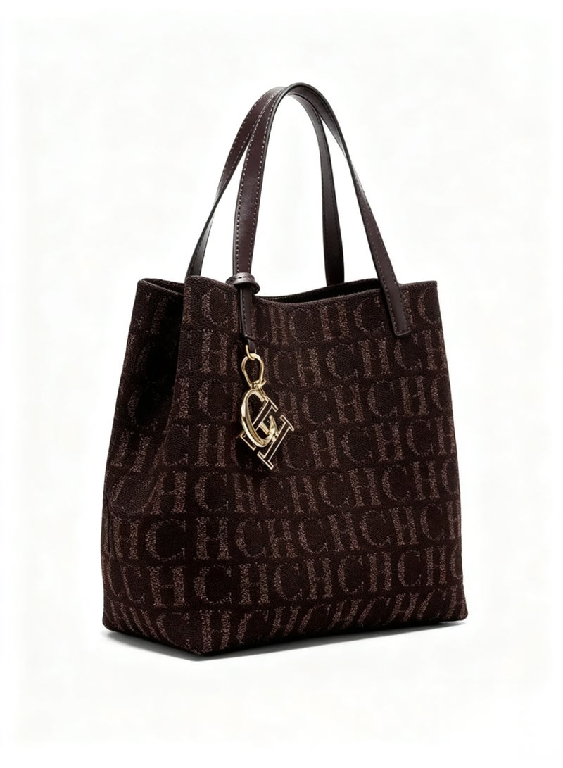 سي اتش سي اتش CH CH تصميم عصبي حقيبة نسائية كبيرة السعة متعددة الاستخدامات بحجم كبير تُحمل باليد أو على الكتف - Image 1