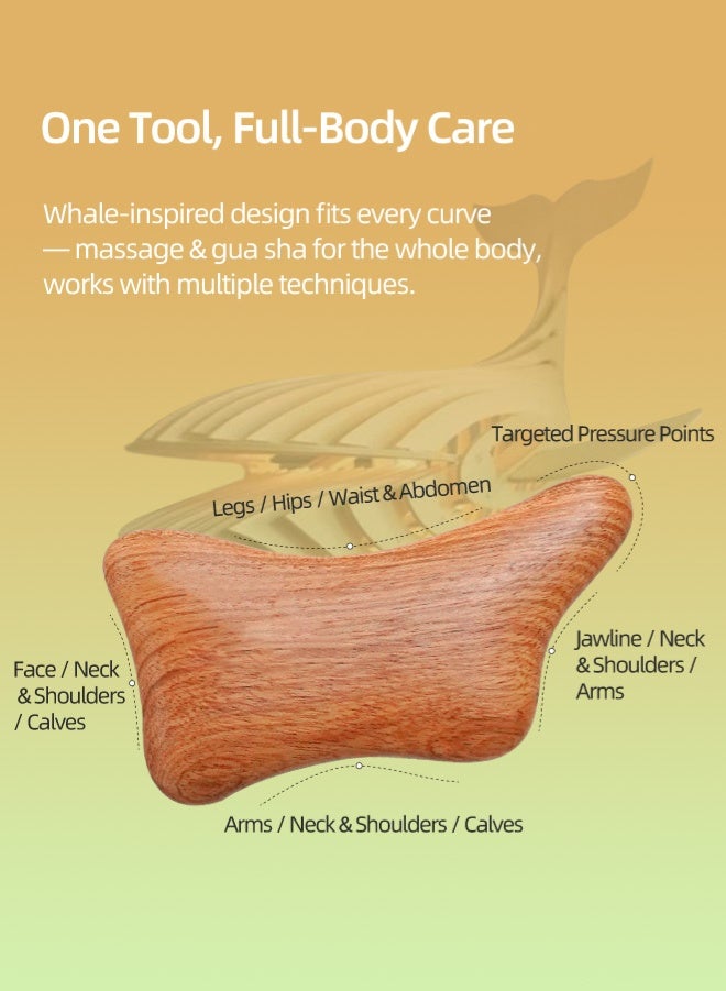 Zcheer Rosewood Gua Sha Tool – Wooden Massage Board for Face, Neck, Back, Legs, Arms, 4D Ergonomic Curve Design for Lifting & Tightening, Anti-Puffiness, Lymphatic Drainage, Acupressure Therapy, Skin Care Massager with Storage Pouch - Image 3