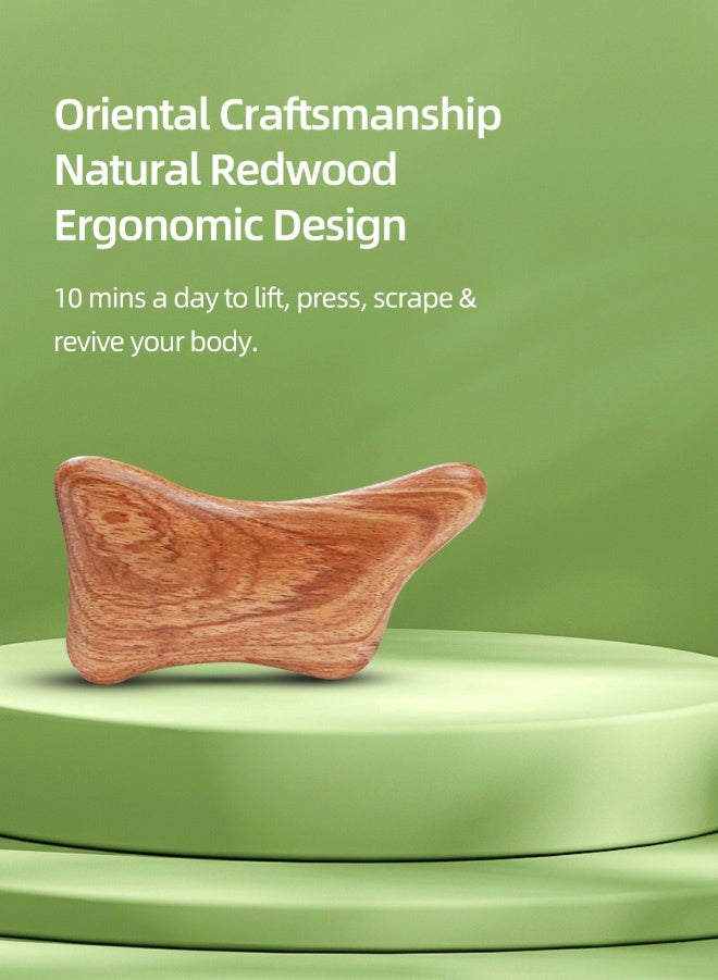 Zcheer Rosewood Gua Sha Tool – Wooden Massage Board for Face, Neck, Back, Legs, Arms, 4D Ergonomic Curve Design for Lifting & Tightening, Anti-Puffiness, Lymphatic Drainage, Acupressure Therapy, Skin Care Massager with Storage Pouch - Image 2