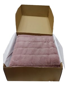 PACHA HOME Fur Throw 2 layers 130x170, Perfect match for cold days on the couch - Color: Pink.  - Image 5