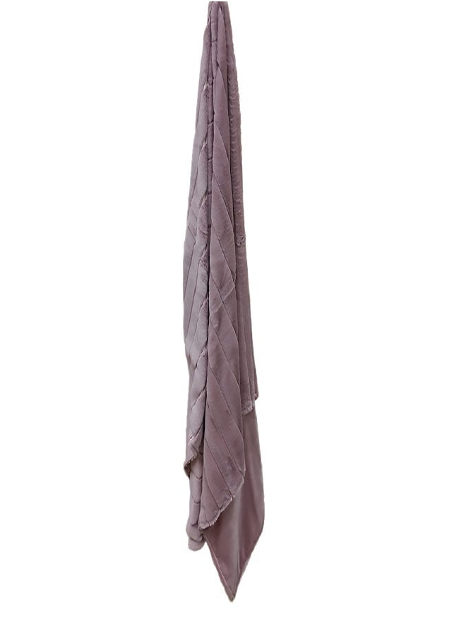 PACHA HOME - Fur Throw 2 layers 130x170, Perfect match for cold days on the couch - Color: Pink. - Image 1