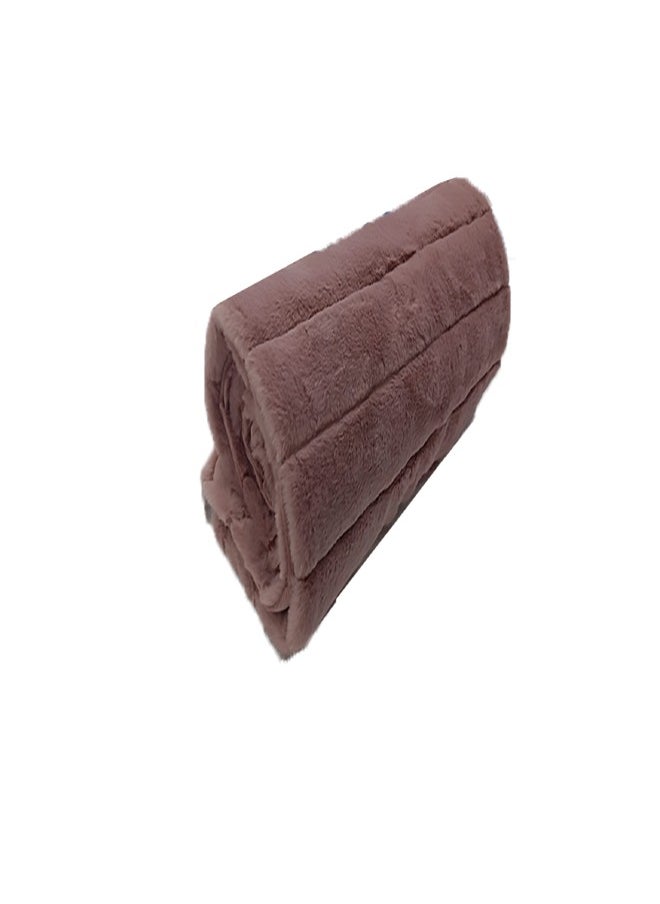 PACHA HOME - Fur Throw 2 layers 130x170, Perfect match for cold days on the couch - Color: Pink. - Image 1