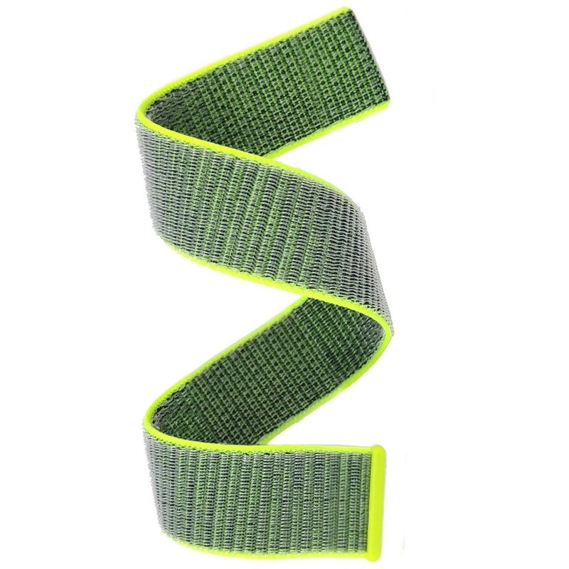 Abanen Hook and Loop Quick Dry Watch Band for Fenix 7X / 6X / 5X, 26mm Woven Nylon Ultralight Sport Wristband Strap for Garmin Fenix 6X Pro/Sapphire, 5X Plus, Enduro (Bright Green) - Image 1