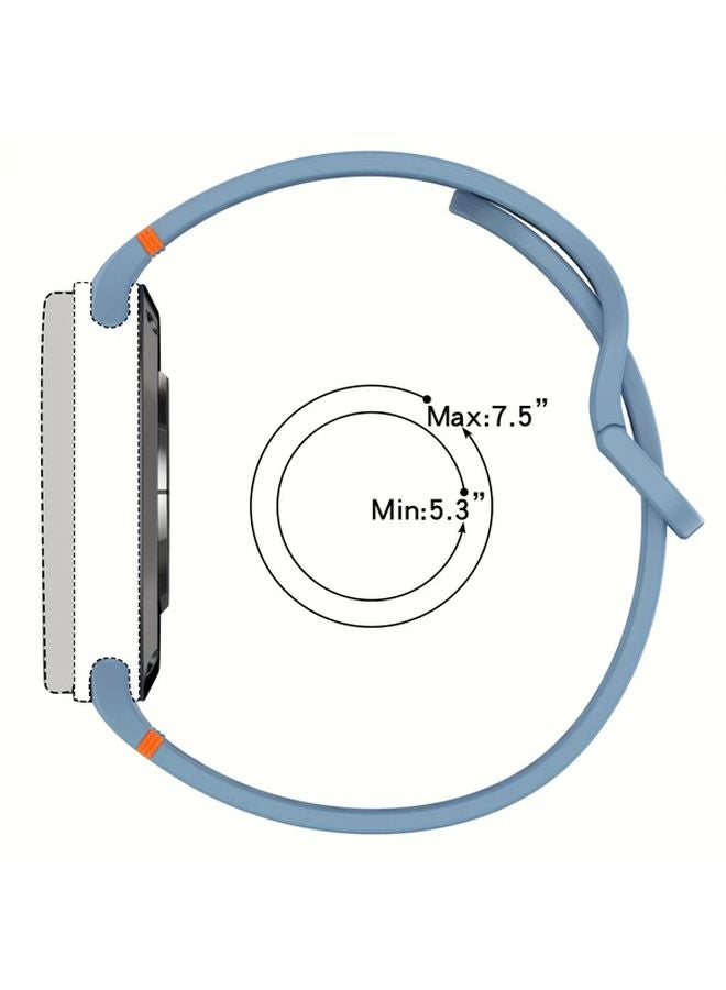 Midnight Blue Silicone Strap TPU Case For Samsung Galaxy Watch 8 Classic 46mm - Image 4