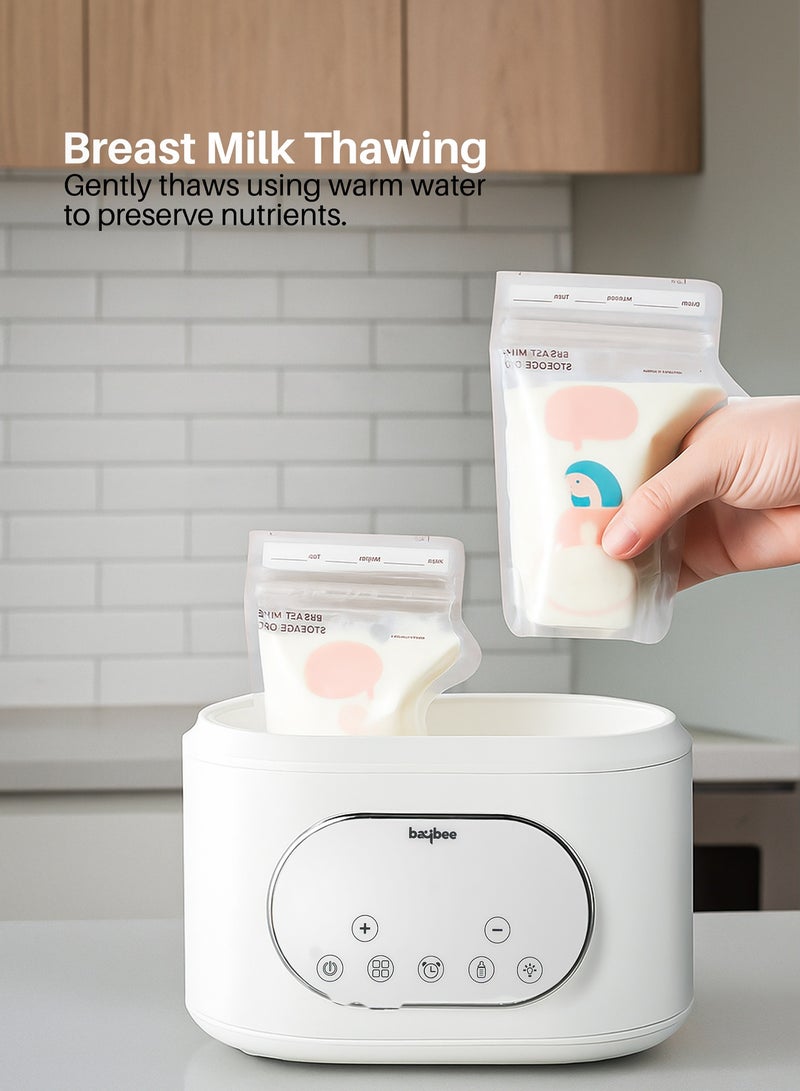 BAYBEE 10-in-1 Baby Double Bottle Warmer for Baby Milk & Food | Electric Double Bottle Sterilizer & Heater with LED Touch, Timer, Auto Shut-Off, Night Light | Baby Bottle Warmer for Breastmilk, Food Heating, Defrosting & Sterilizing with BPA-Free - Image 5