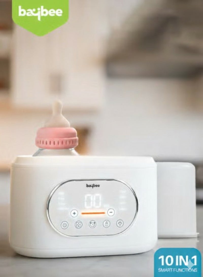 BAYBEE 10-in-1 Baby Double Bottle Warmer for Baby Milk & Food | Electric Double Bottle Sterilizer & Heater with LED Touch, Timer, Auto Shut-Off, Night Light | Baby Bottle Warmer for Breastmilk, Food Heating, Defrosting & Sterilizing with BPA-Free - Image 2