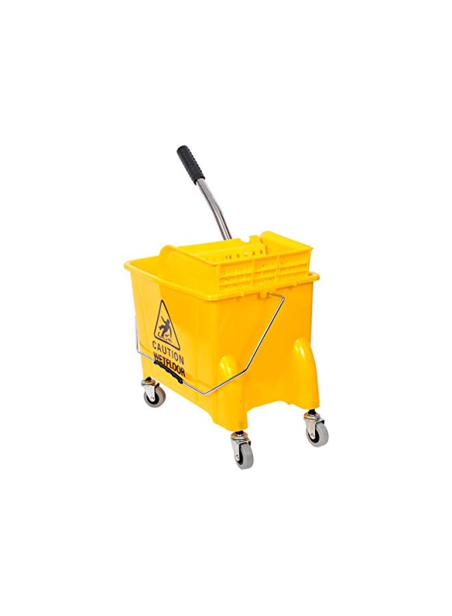PROMASS Mop Bucket with Wheel and Wringer - 20 Liters, Yellow… - Image 3