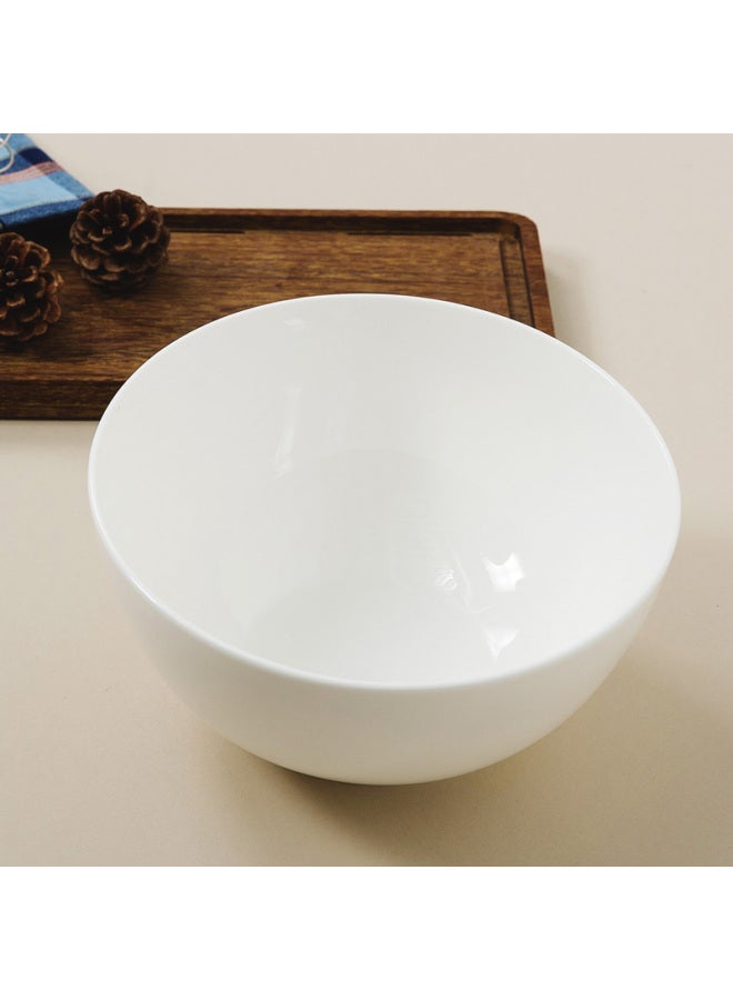 Sky Top Ceramic Bone China Large Soup Bowl, Pure White, For Home And Hotel Use, 8-inch O-bowl - Image 1