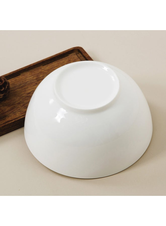 Sky Top Ceramic Bone China Large Soup Bowl, Pure White, For Home And Hotel Use, 8-inch O-bowl - Image 2