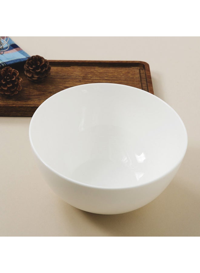 Sky Top Ceramic Bone China Large Soup Bowl, Pure White, For Home And Hotel Use, 8-inch O-bowl - Image 3