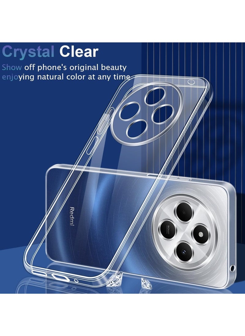 Generic Case for Redmi 14C Clear Cover Transparent Soft Flexible TPU Slim Anti fall Protection Case Lightweight Cover compatible for Redmi 14C  - Image 2