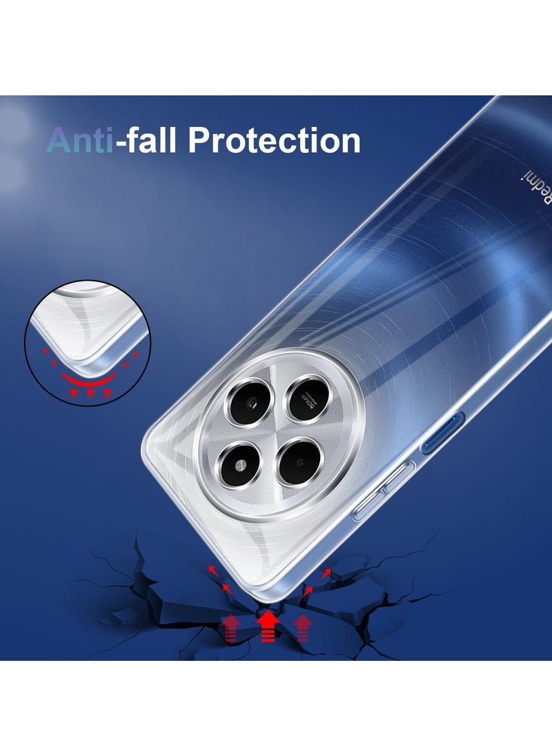 Generic Case for Redmi 14C Clear Cover Transparent Soft Flexible TPU Slim Anti fall Protection Case Lightweight Cover compatible for Redmi 14C  - Image 5