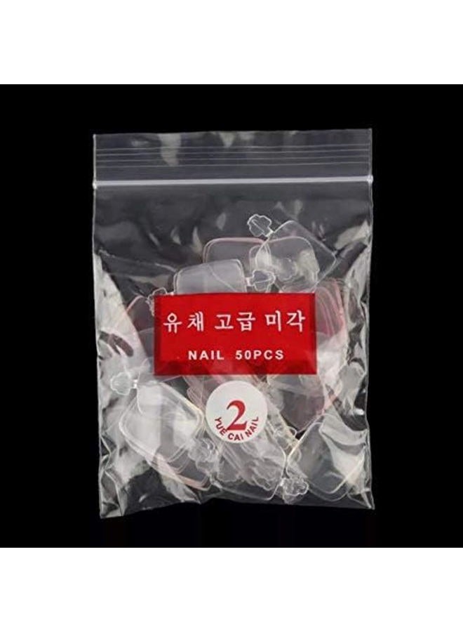 DNHCLL 600 PCS 12 Sizes False Toenails Full Cover Artificial French Acrylic Toenails for Nail Salons and DIY Nail Art (Transparent) - Image 5