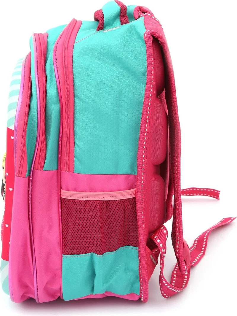 ماشو تريند Embossed Lol Doll Printed Pink Bag + Nutrition + Water Bottle - School Bag - Lol Doll Bag