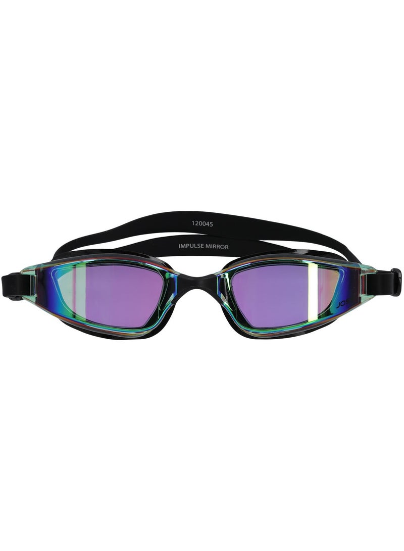 Joss Impulse Mirror Green/Black Adult Swimming Goggles  Uv Protection, Anti-Fog, Panoramic Lenses, Adjustable Nose Bridge, Secure Fit For Swimmers - Image 2