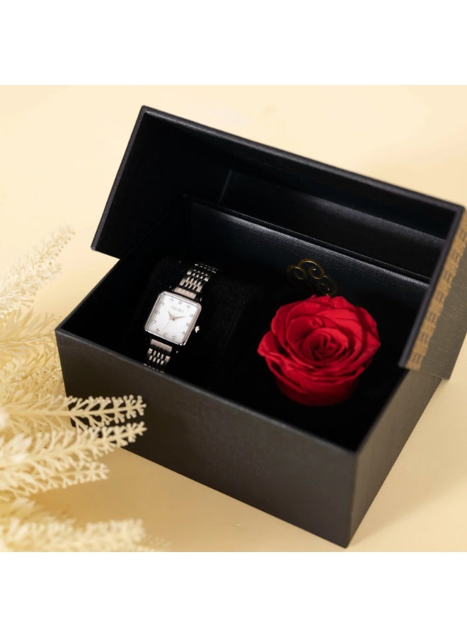 LIGANT Luxury Women's Stainless Steel Watch in Silver - Elegant Modern Design - Rust Resistant Metallic Wristwatch for Events & Daily Wear - Image 3