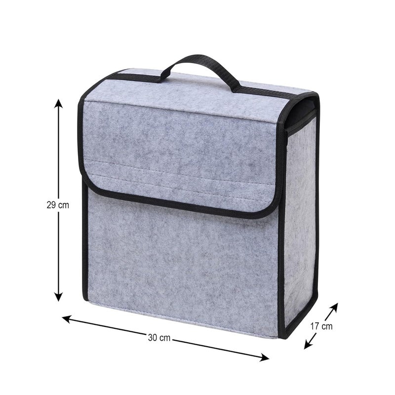 JVCV Felt Car Trunk Boot Organizer, Car Storage and Organizer Anti Slip Car Accessories Organizer for Car, Suv, Sedan, Truck, Minivan Anti Slip Bottom (SMALL - Light Grey), Automobiles - Image 2