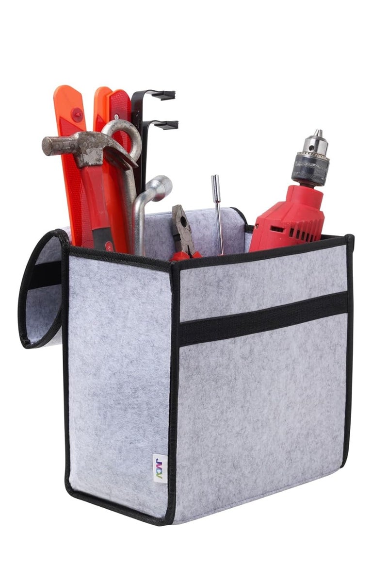 JVCV Felt Car Trunk Boot Organizer, Car Storage and Organizer Anti Slip Car Accessories Organizer for Car, Suv, Sedan, Truck, Minivan Anti Slip Bottom (SMALL - Light Grey), Automobiles - Image 3