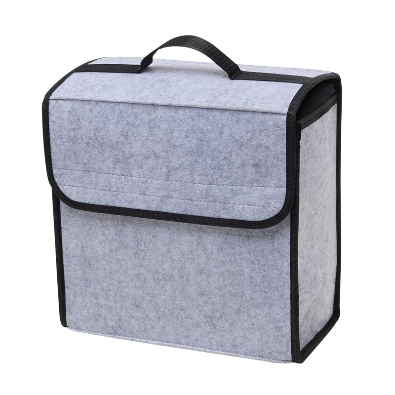 JVCV Felt Car Trunk Boot Organizer, Car Storage and Organizer Anti Slip Car Accessories Organizer for Car, Suv, Sedan, Truck, Minivan Anti Slip Bottom (SMALL - Light Grey), Automobiles - Image 1