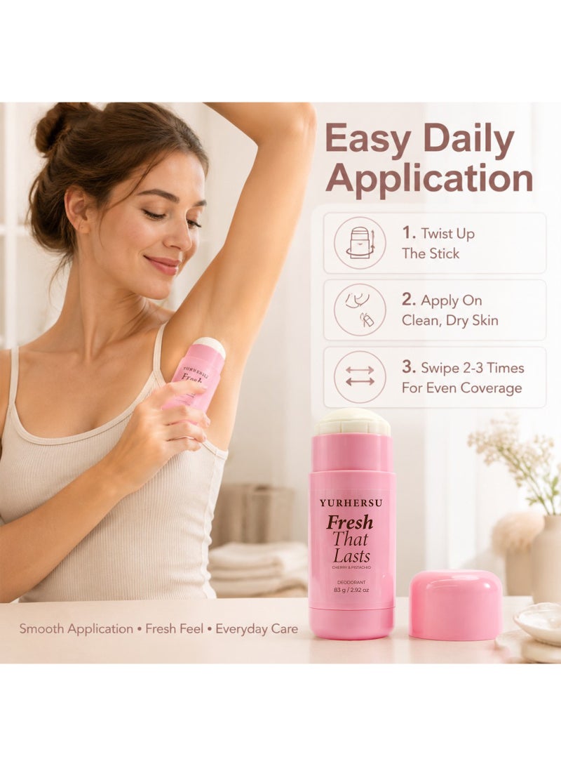 YURHERSU Deodorant with PDRN, Rose Musk Scent, Fresh Odor Control, 2.92 oz Aluminum-Free Deodorant with PDRN-Powered Tone & Texture Care, Smooth Clear Glide with No White Marks, Korean Body Care - Image 4