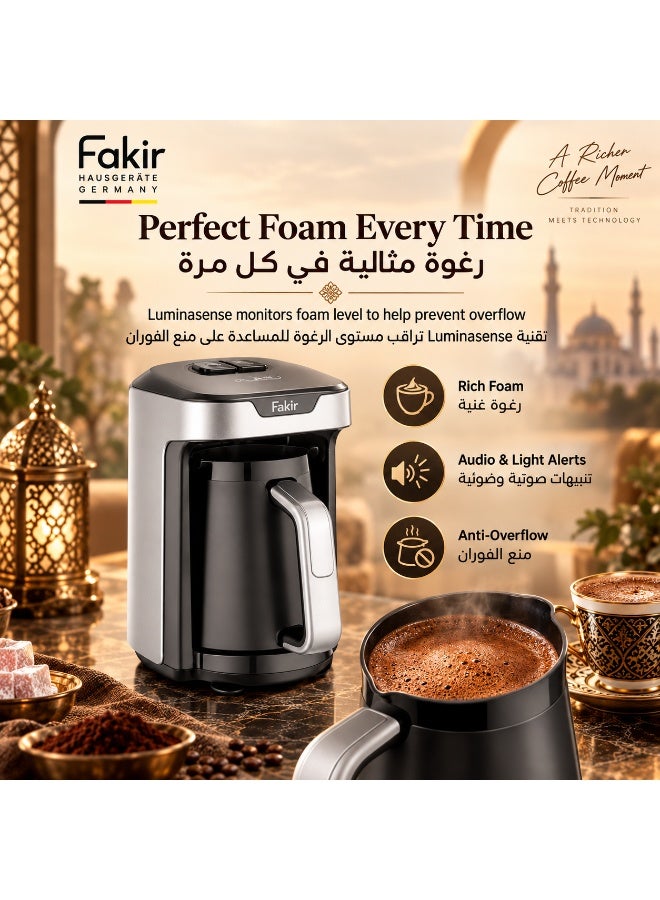 Fakir Turkish Coffee Maker with Anti-Overflow System, 4 Cups, Silver - Image 4